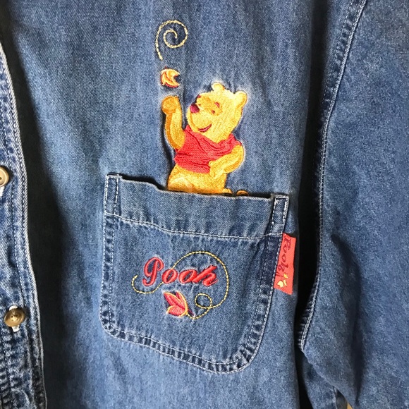 Vintage Disney Winnie the Pooh Chambray Shirt - Picture 2 of 5